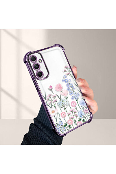 CASEVIBE Samsung Galaxy A34 5G Uyumlu Güzel çiçek desenli düşmeye dayanıklı k...