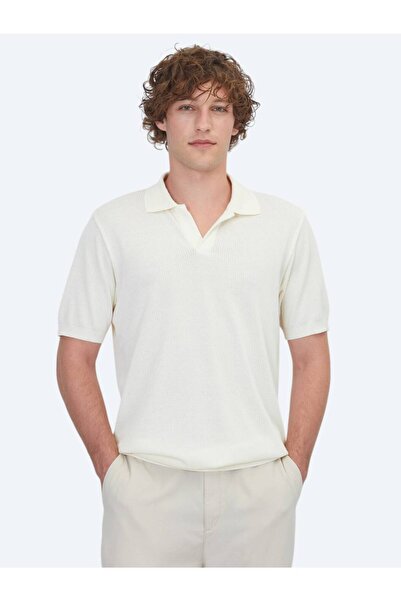 Kip Tricou bej cu dungi, 100% bumbac