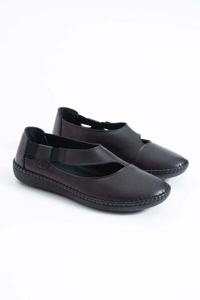 SHOUGO 100% Genuine Leather Comfortable Elastic Women's Mother Shoes