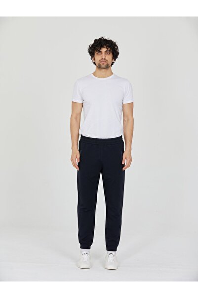 Shooter Sportswear Navy Blue Men's Sweatpants with Zipper Pockets, Slim Fit, ...