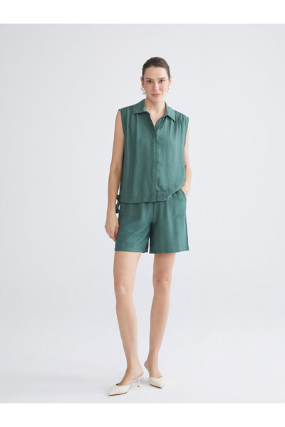 LC Waikiki Elasticated Waist Textured Women's Shorts