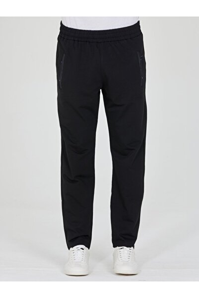 Shooter Sportswear Black Men's Sweatpants Relaxed Fit Basic Straight Leg Casu...