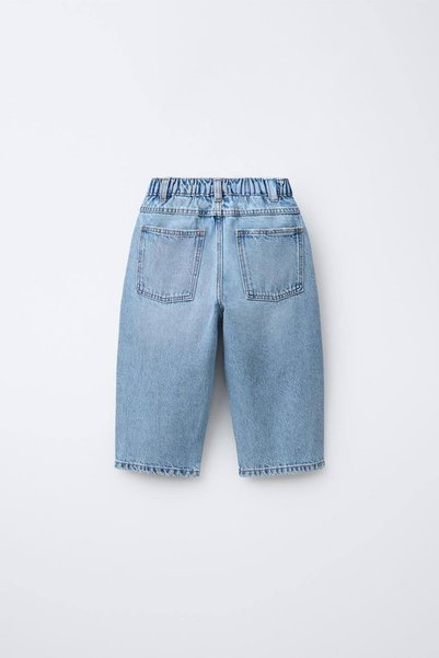 connemara Children's Printed Baggy Jean Trousers – Elastic Waist, Comfortable Fit, Daily Use, Modern Design