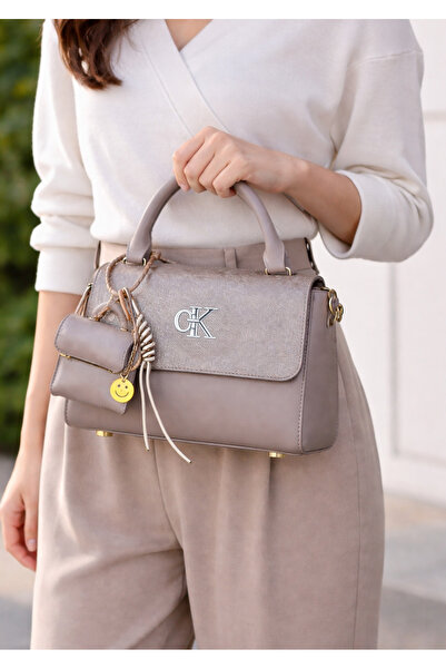 mothers dream Elegant Women’s Top Handle Shoulder Handbag with Mini Pouch Charm