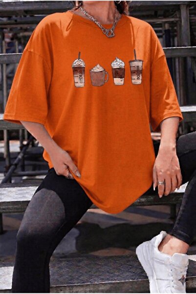 Oksit Μπλουζάκι Unisex Oversize με στάμπα Coffee Lover - Διαθέσιμο σε μεγάλα ...