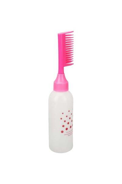 Salon System عبوة توزيع صبغة أو زيوت للشعر مع مشط مدمج - لون عشوائي