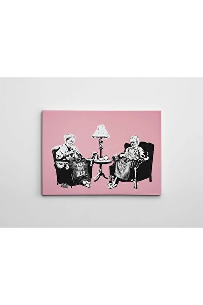 OEM Decorative painting Re-Bloom, canvas/wood, pink/white/black, 50 x 70 cm