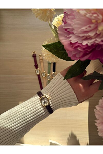 rubsey Minimal Leather Cord Vintage Women's Wristwatch