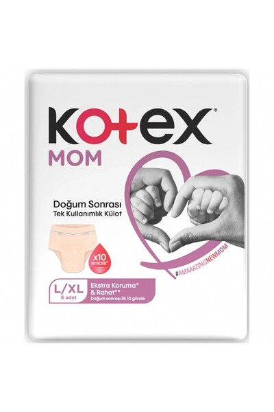 Kotex MOM Doğum Sonrası Emici Külot L/XL 8 Adet