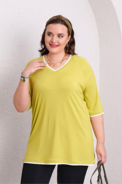 Büyük Moda ΜΠΛΟΥΖΑΚΙ ΜΕΓΑΛΟΥ ΜΕΓΕΘΟΥΣ ΒΑΣΙΚΟΥ ΣΤΥΛ ΜΕ ΑΝΤΙΘΕΣΗ