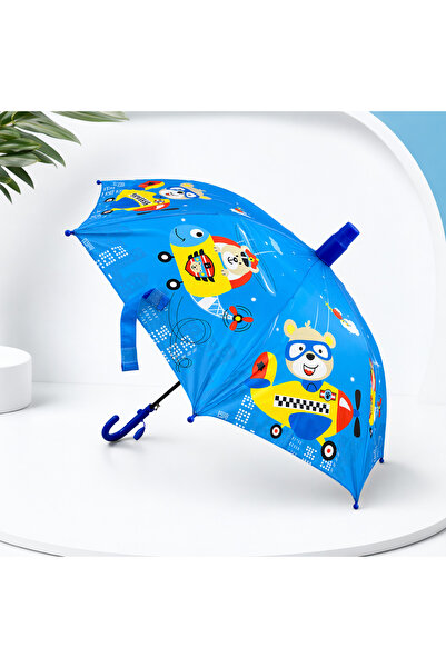 synshop Kawai Erkek Çocuk Şemsiye Mavi Uçak Helikopter Teddy Ayıcık Bardaklı ...