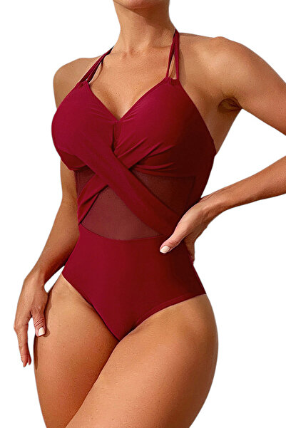 EFAYN.RO Costum de baie, o piesa, spate gol si chilot clasic croi ingust, mar...