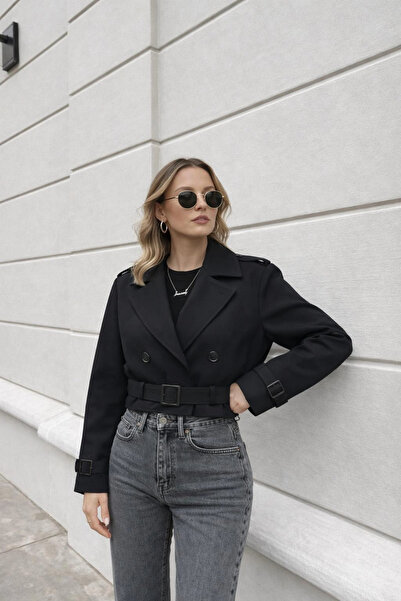 Eka Women's Black Belt Detail Jacket 2915