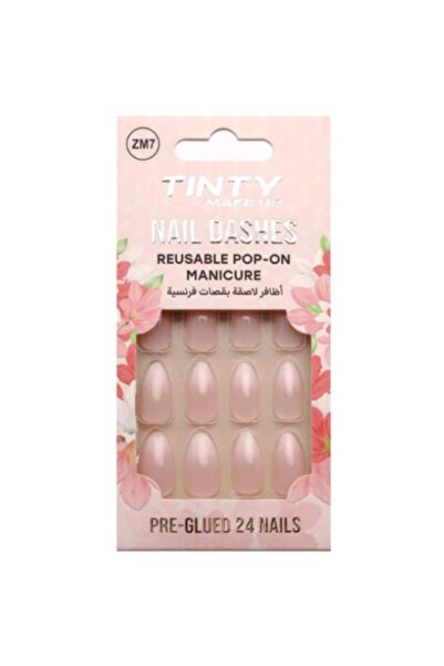Tinty Tinette French Cut Adhesive False Nails 24 Pieces |   Model Zm