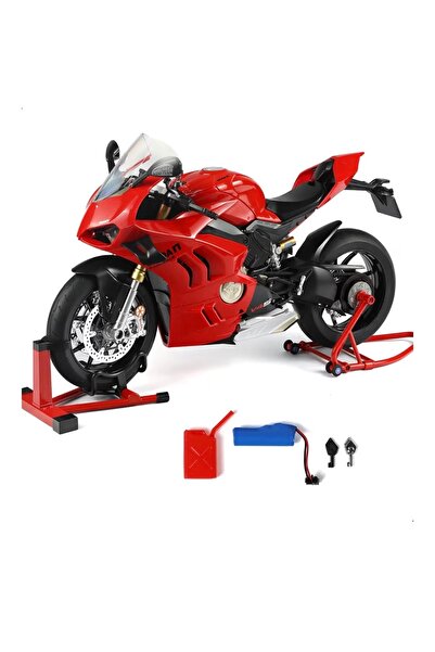 G-TUĞ OUTLET 1:6 Ducati Panigale V4 SP2 Işıklı Anahtarlı Dumanlı Premium Moto...