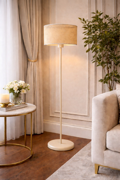 Natiorj Hazeran Model Abajur Şapkalı Salon Yatak Odası Lambader Şık Lüks Proje