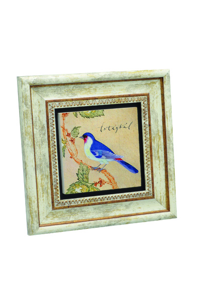 Sadrazam Εκτύπωση Σχεδίου Πουλιού Μπουλμπούλας σε Πίνακα από Φυσική Πέτρα 20X...