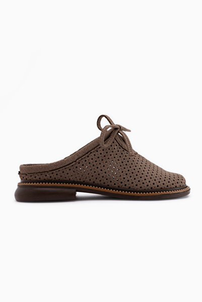 Limoya Jela Beige Suede Women's Slippers