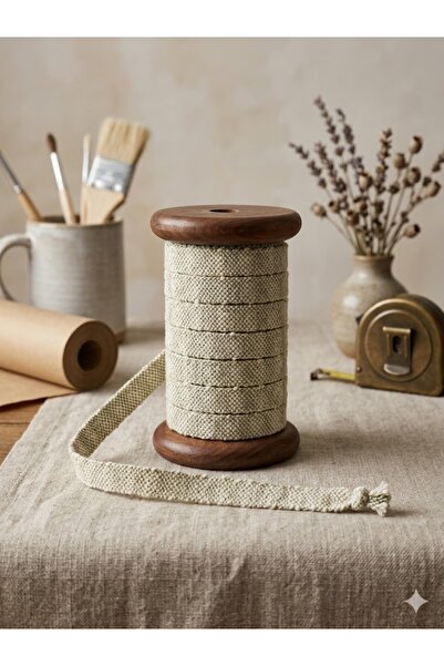 satab French Linen - Cotton Blend Decorative Ribbon / Accessory 12mm - 25 Meters