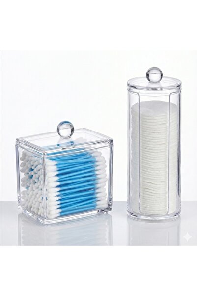 Generic Brand Set organizator pentru bețișoare de urechi și dischete de machiaj