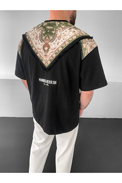 NO1 KONSEPT Μαύρο T-Shirt  "Οι Αναμνήσεις Ποτέ Δεν Πεθαίνουν " Vintage Εθνικο...