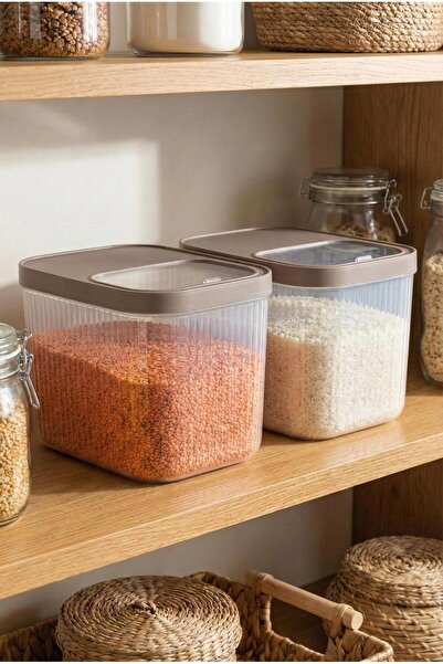 Depa مجموعة من 2 حاوية تخزين متعددة الاستخدامات سعة 16 لتر مع غطاء منزلق من م...