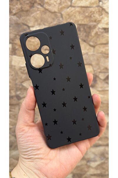 Vip Case Poco F5 Uyumlu Mini Siyah Yıldız Desenli Silikon Darbe Emici Klasik ...