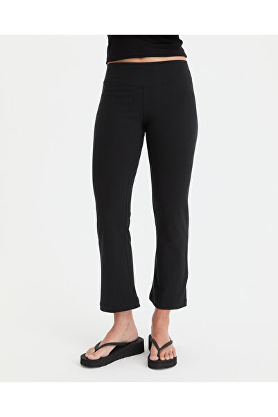 Ayma Active Черен клин от органичен памук с нормална талия, миди дължина 7/8 ...