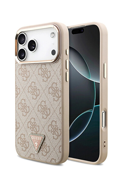 Guess iPhone 17 Pro Max Orjinal Lisanslı Metal Kamera Kadın Pembe Telefon Kıl...