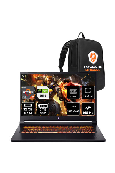 ACER Nitro V17 AI Ryzen 7 260 32GB 2TB SSD RTX5070/8GB 85W 17.3" QHD 165Hz FD...