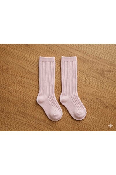 Nimini Kids Plain Ribbed Knee Socks Unisex Baby Kids Socks
