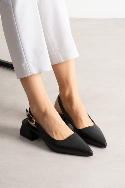 remss 5cm Women's Heeled Shoes Tesla Skin Black