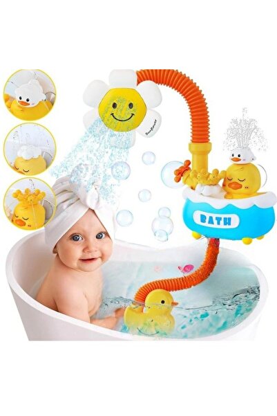 Printisor Jucarie Baie Bebelusi cu Dus Interactiv, Ratusca si Floarea Soarelu...