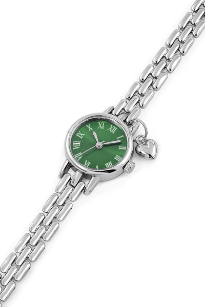 SPECTRUM PREMİUM Spectrum Minimal Case Round Dial Heart Charm Detailed Metal ...