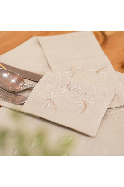 Dakakeen Concept Linen Cutlery Holder Set – 12-Piece Elegant Practical Design...
