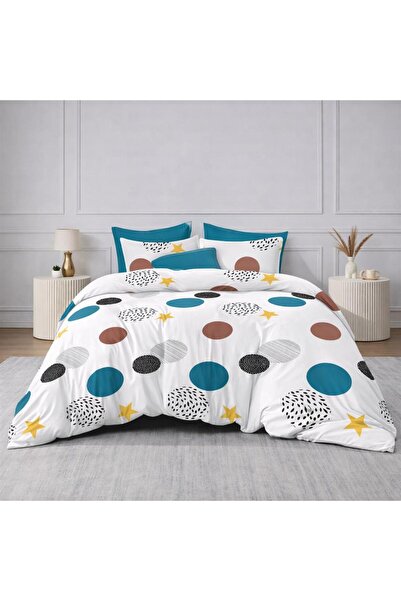 Pucioasa Double bed linen 6 pieces with elastic, Finet Cotton, 2 persons, Sul...