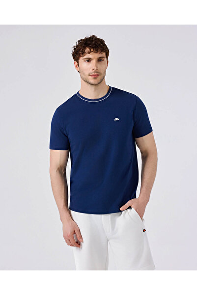 Ellesse Πλεκτό Ανδρικό T-Shirt σε Σκούρο Μπλε 6Sm5058