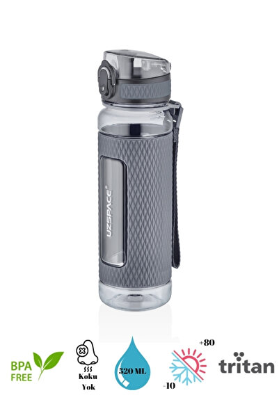 Uzspace Chrystal Tritan Su Matarası – Slikon Korumalı - 520 Ml