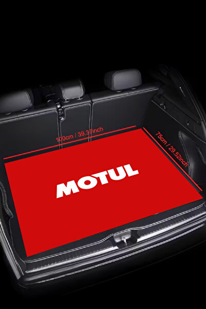 Carmine Carpet Dekoratif Motul Desenli Universal Araba Bagaj Halısı, Kaymaz T...