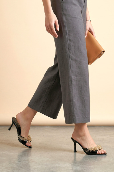 Gökhan Talay Lucine Εύκαμπτη Μαλακή Αντιολισθητική Σόλα (8 εκ.) Μαύρο λουστρί...