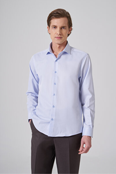 Morven Мъжка риза А.Блу от полиестер, модерна, вталена кройка, с цяла италиан...
