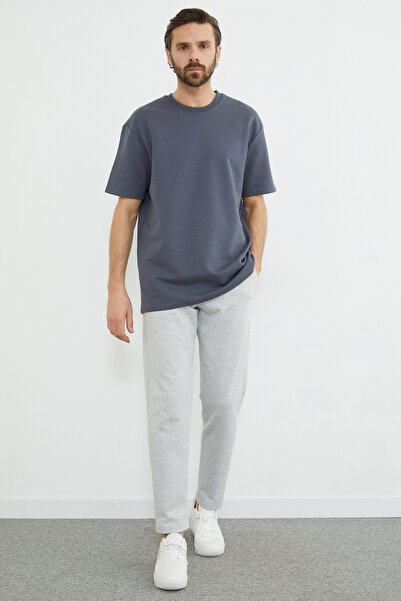 Fulla Moda Pique Fabric Trousers with Elastic Waist and Pockets