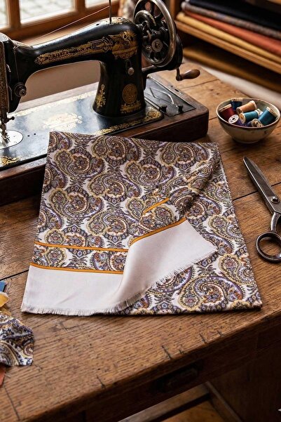 Kravatkolik Σχέδιο Σάλιου Γκρι - Μπλε Ιταλική Μεταξωτή Γραβάτα Ascot SAC04