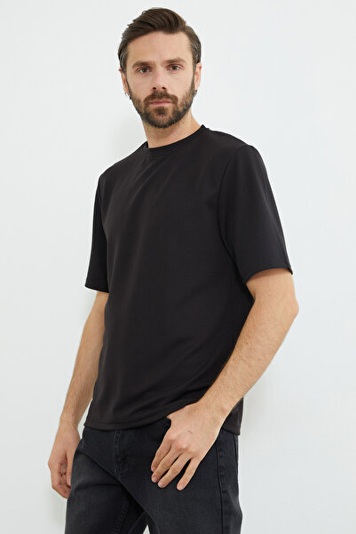 Fulla Moda Basic T-shirt με Γιακά Crew
