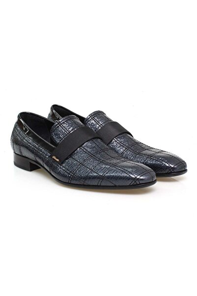 FRANCO CALVANI Gray Color Laceless Genuine Leather Leather Sole Men's Shoes