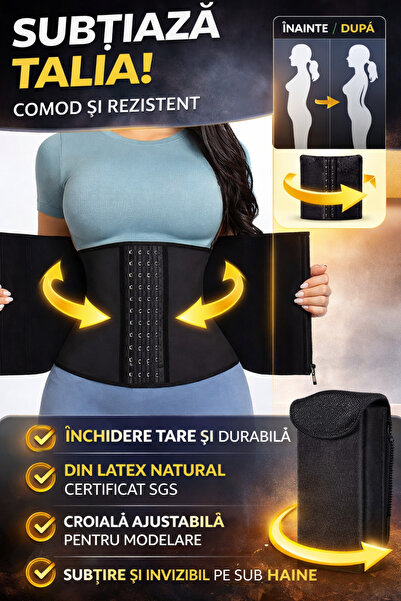 RelaxU Corset modelator talie RelaXu, Confort respirabil, Absorbtie transpira...