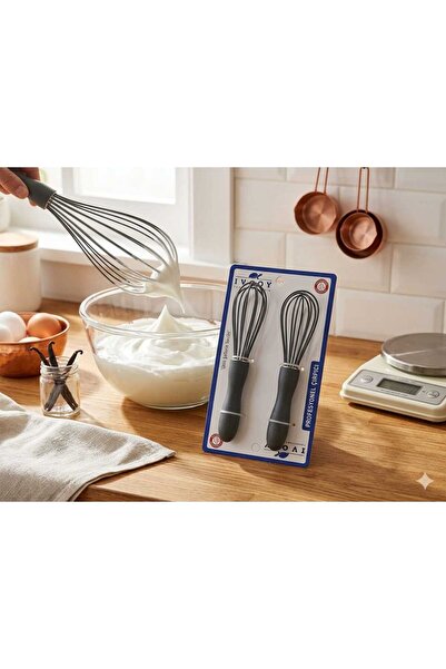 Okumuş Home İVORY Silikon Çırpıcı 2'li Set Gri Renk
