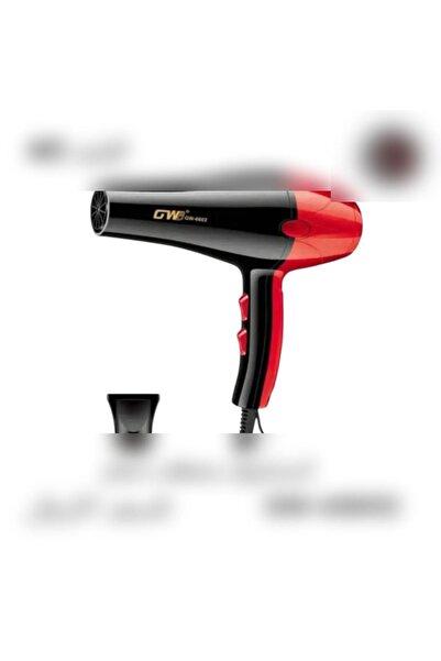GW مجفف شعر احترافي - موديل GW-4602 - تصميم أسود وأحمر