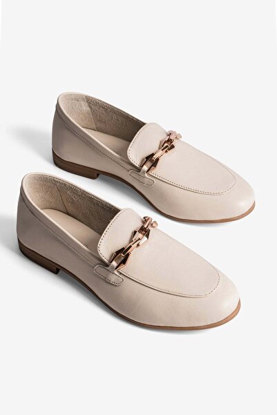 Mubiano Γυναικείες μπαλαρίνες από γνήσιο δέρμα με μεταλλικό αξεσουάρ, λεπτομε...