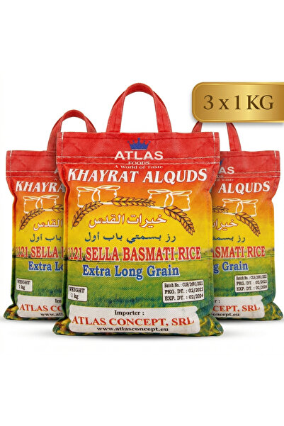 Atlas Εκλεκτό Ρύζι Μπασμάτι Σέλα - Εξαιρετικά Μακρόστενο, Οικονομική Συσκευασ...
